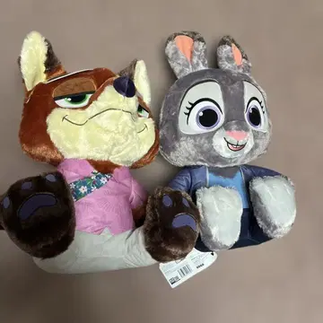 주토피아2 슈퍼 라지 봉제 인형 주디 닉 세트