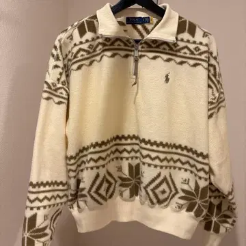 랄프 로렌 플리스 하프 지퍼