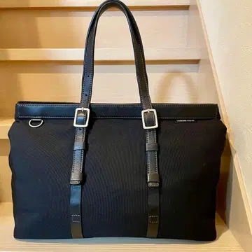 새상품급 LAGASHA 라가샤 토트백 블랙 캔버스 비즈니스 백