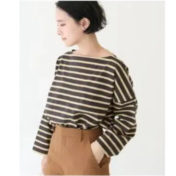 Le minor 스트라이프 긴팔 T셔츠 프리 사이즈