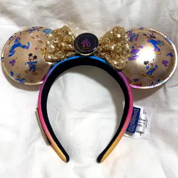 거의 새상품 캘리포니아 디즈니 70주년 기념 미니 머리띠