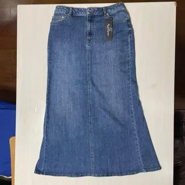 [새상품] Anne Coquine 데님 롱 스커트 L 사이즈 허리 38