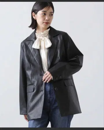 에코 가죽 테일러드 자켓 새상품
