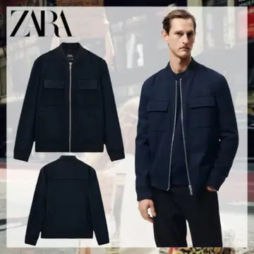 [ ZARA ] 지퍼 자켓 네이비 색상