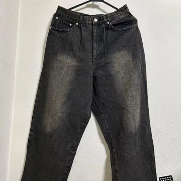 Mono-Mart 블랙 데님 스트레이트 레그