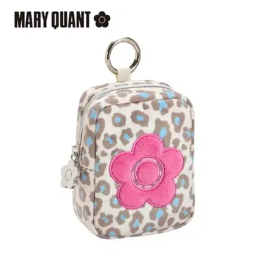 MARY QUANT 마리콴트 카라비너 포함 레오파드 파우치