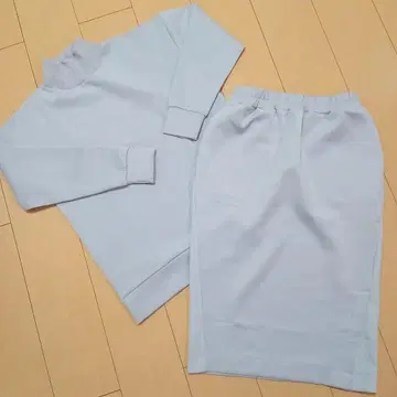 피치 존 셋업 스커트 빳빳한 트레이닝복 소재 블루 라벤더 계열