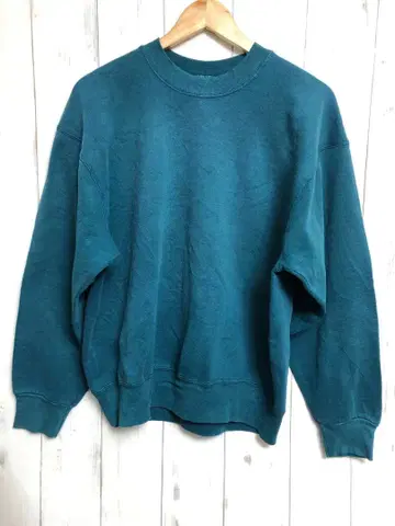 90s USA제 BVD 맨투맨 L 무지 그린 블랭크 s66