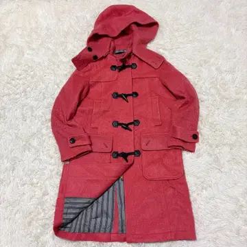 AKIRA NAKA 더플 코트 토글 모헤어 혼방 울 빨간색 S 36