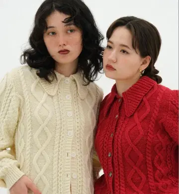 tina:jojun 케이블 니트 가디건