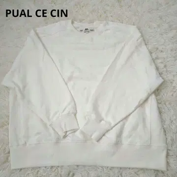 인기 PUAL CE CIN 풀오버 맨투맨 화이트 면 100%