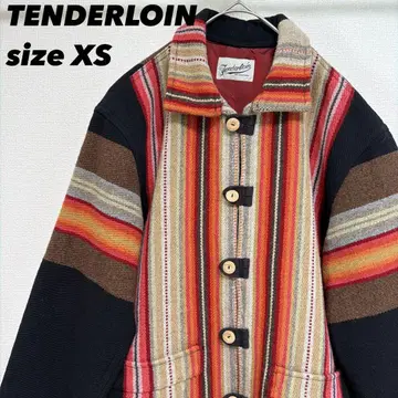 [ 레어 구하기 어려움 ] 텐더 로인 네이티브 무늬 울 자켓