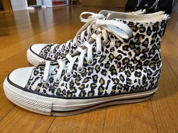 ALL STAR 레오파드 무늬 하이컷 스니커즈 지퍼 상자 없음