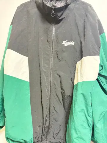 나일론 자켓 블랙/그린/화이트