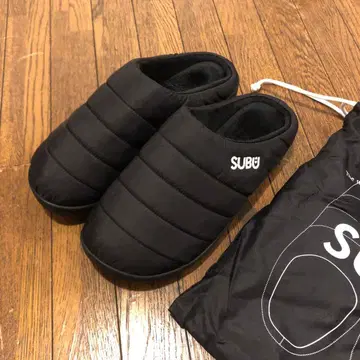 새상품 SUBU 겨울용 샌들 블랙 수납 봉투 포함