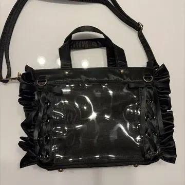 WEGO 반짝임 레이스업 프릴 통증 숄더