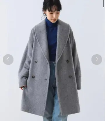 Demi-Luxe BEAMS 샤기 숄카라 코트