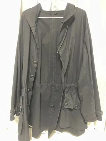 롱 코트 BIG 사이즈 포켓 후드 부착