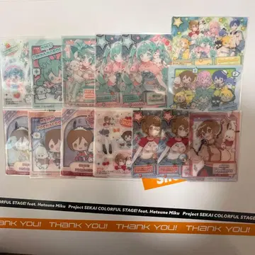 산리오 하츠네 미쿠 MEIKO  훼미리마트 클리어 카드