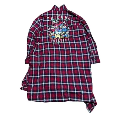 새상품 moussy 마우지 디즈니 disney 롱 셔츠 플란넬