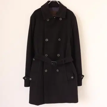 MACKINTOSH 울 트렌치코트 M 더블 블랙 벨트