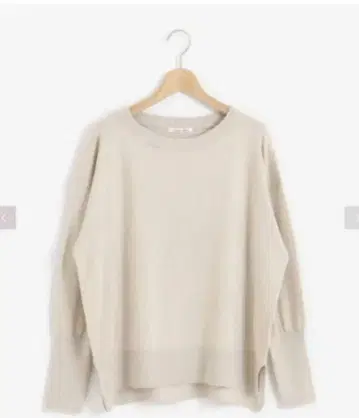 미사용 택 포함 르 쿨 블랑 캐시미어 혼방 보트 니트 그레이지