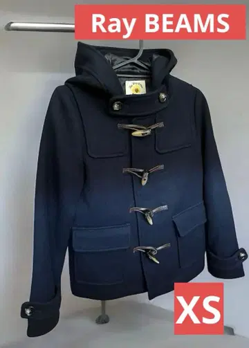 레이빔즈 더플 코트 울 혼방 네이비