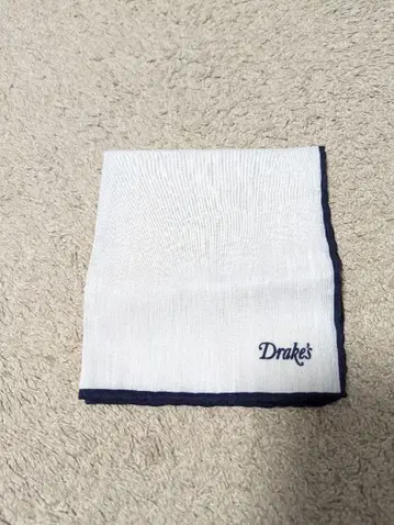 새상품급 Drake's 드레익스 포켓 치프 린넨 캐시미어 이탈리아제