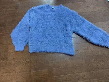 niko and - 보라색 퍼 소재 긴팔 니트