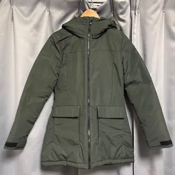 adidas 후드 부착 다운 자켓 L 사이즈 올리브 그린