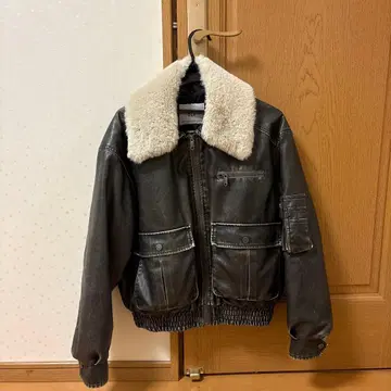 SLY VINTAGE F/LEATHER S/블루종 가죽 자켓