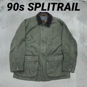 90s SPLITRAIL 빈티지 올리브 그린 커버올 L