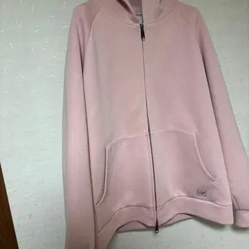 핑크 더블 지퍼 후디