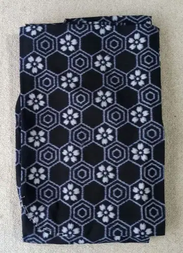 울 기모노 네이비 색상 단일 기장 약 154cm 화장 약 65cm