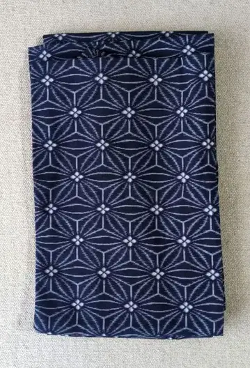 울 기모노 네이비 단일 기장 약 160cm 화장 약 64.5cm