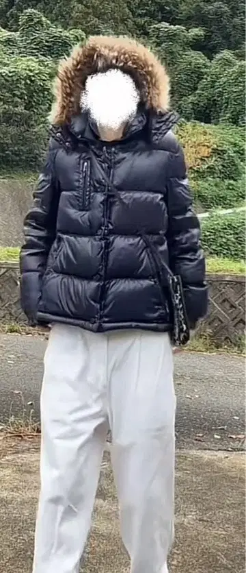 archive y2k swag CAMP7 퍼 다운 광택 착용컷