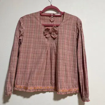 PINK HOUSE 체크 무늬 블라우스