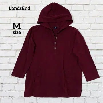 헨리넥 후드티 [ M ] 버건디 [ LandsEnd 랜드스엔드 ]