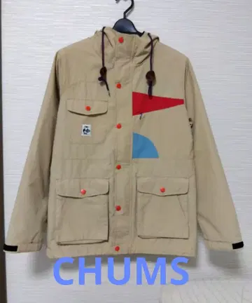 CHUMS 컬러풀 패치워크 마운틴 후드티