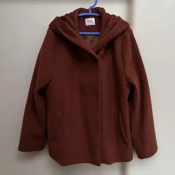 LOWRYS FARM 후드 부착 울 코트 L