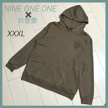 NINE ONE ONE /  후드 맨투맨 XXXL 카키