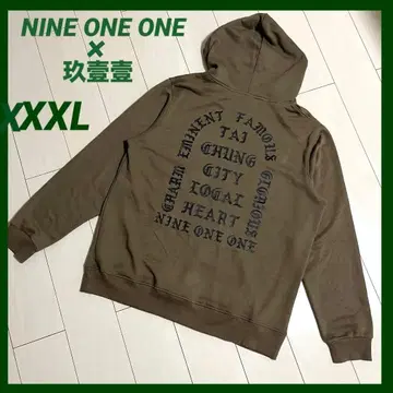 NINE ONE ONE /  후드 맨투맨 XXXL 카키