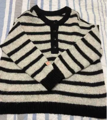 보더 니트 풀오버 스웨터