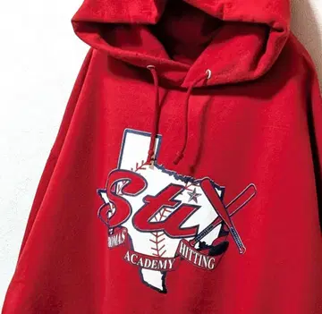 저지즈 STIX 토마스 아카데미 후드 맨투맨 레드 빨간색 L 구제 의류
