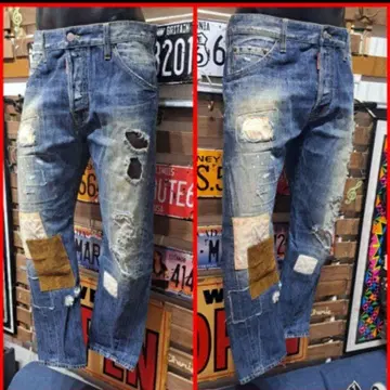 Dsquared2 패치워크 리페어 가공 Kenny Twist Jean
