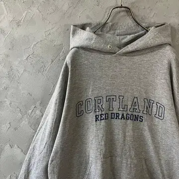 JERZEES 후드티 풀오버 빅 프린트 얇은 소재 그레이 IW22