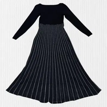 PROPORTION BODY DRESSING 레이스 니트 원피스 S 블랙