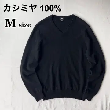 [ 캐시미어 100% ] UNIQLO V넥 니트 스웨터 블랙 j76
