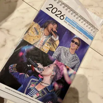 미사용 새상품 BIGBANG G-DRAGON 2026 달력 스티커 포함