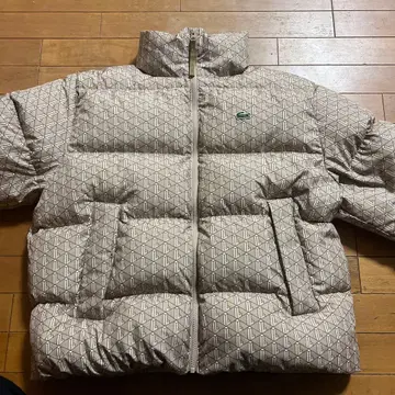 Lacoste 기하학 패턴 다운 자켓